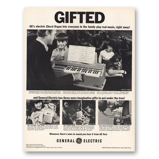 1968 General Electric Chord Organ Lets Everyone In Family Play Vintage Magazine Print Ad