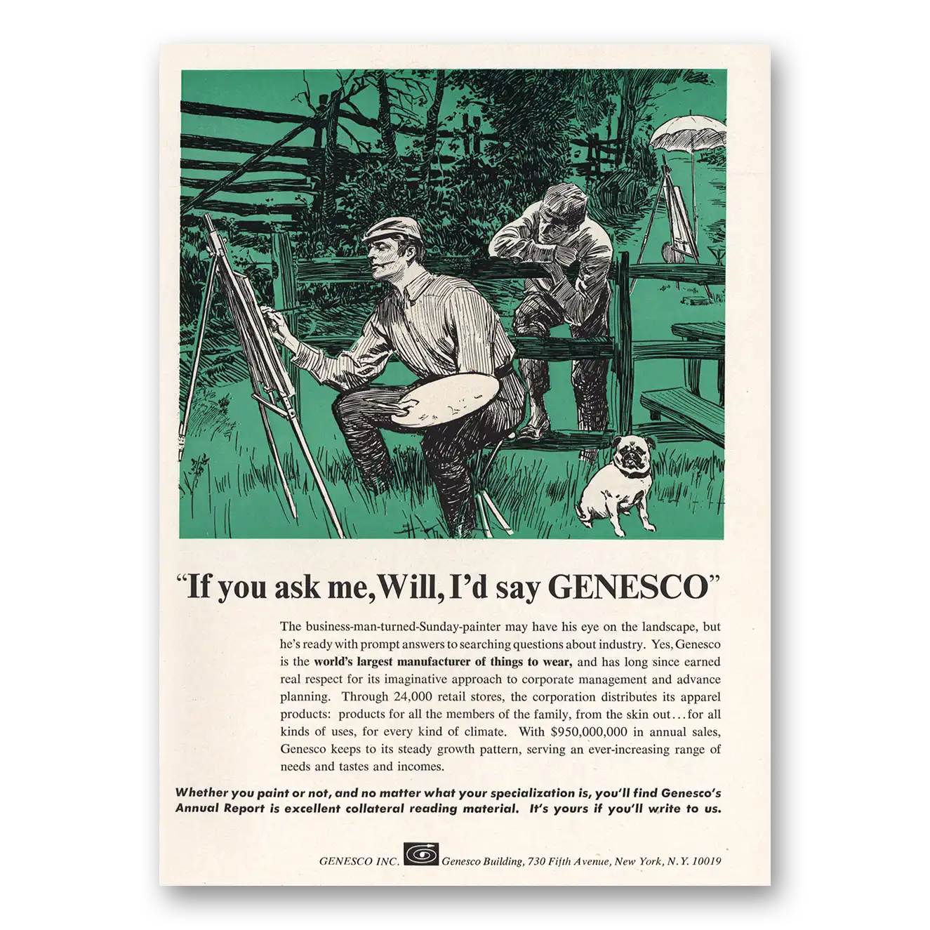 1968 Genesco You Ask Me Vintage Magazine Print Ad