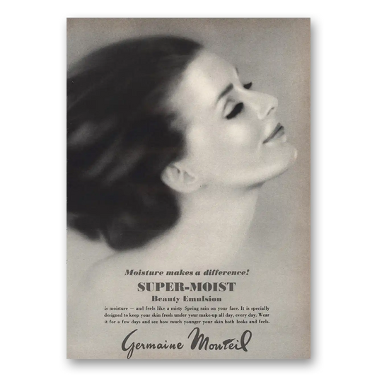 1968 Germaine Monteil Super Moist Beauty Emulsion Vintage Magazine Print Ad