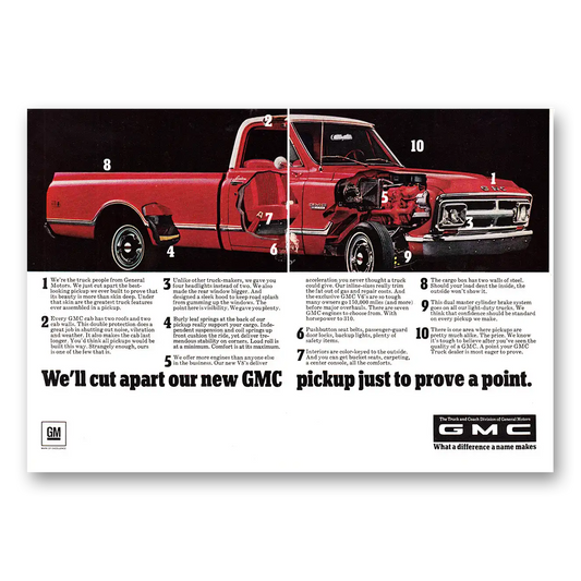 1968 GMC Trucks Cut Apart Our New GMC Vintage Magazine Print Ad