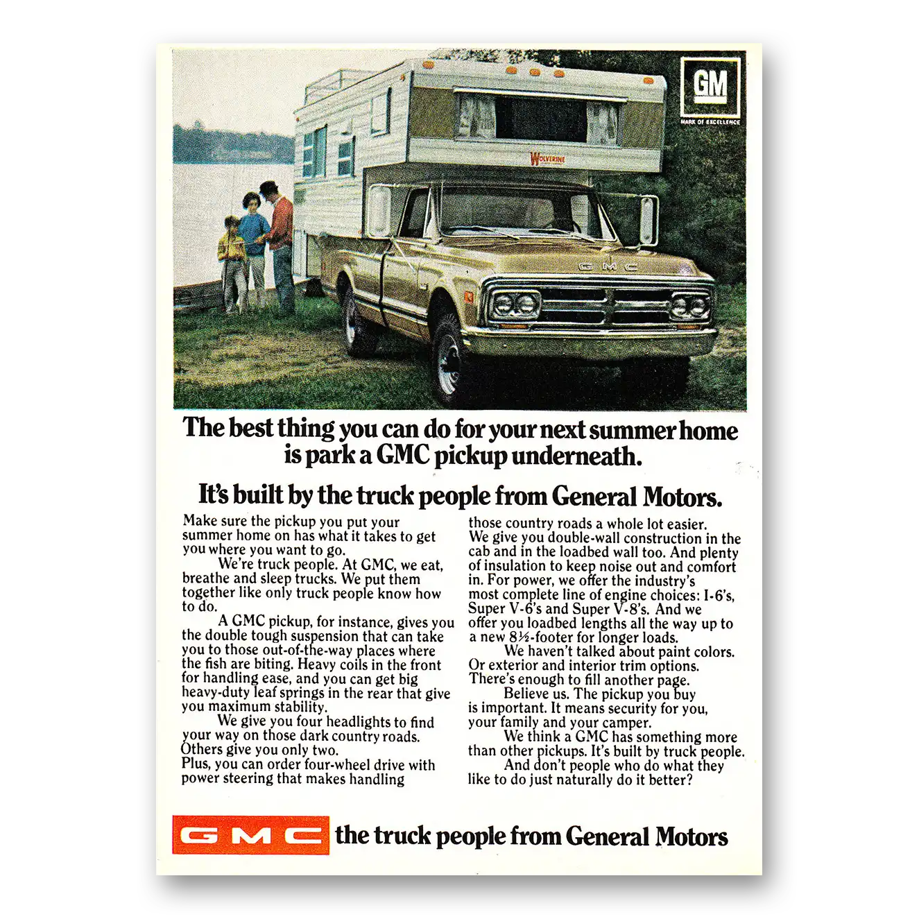 1968 GMC Trucks Best Thing You Can Do For Your Next Summer Home Vintage Magazine Print Ad