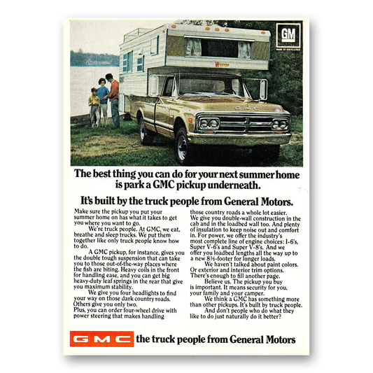 1968 GMC Trucks Best Thing You Can Do For Your Next Summer Home Vintage Magazine Print Ad