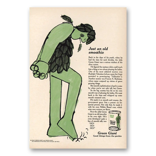 1968 Green Giant Old Smoothie Vintage Magazine Print Ad