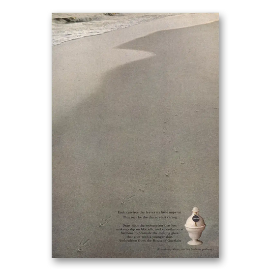 1968 Guerlain Carefree Day Leaves Little Imprint Vintage Magazine Print Ad