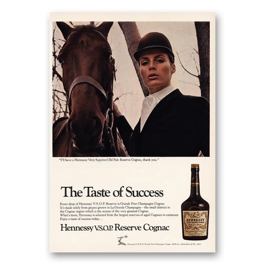 1968 Hennessy Cognac Very Superior Old Pale Reserve Vintage Magazine Print Ad