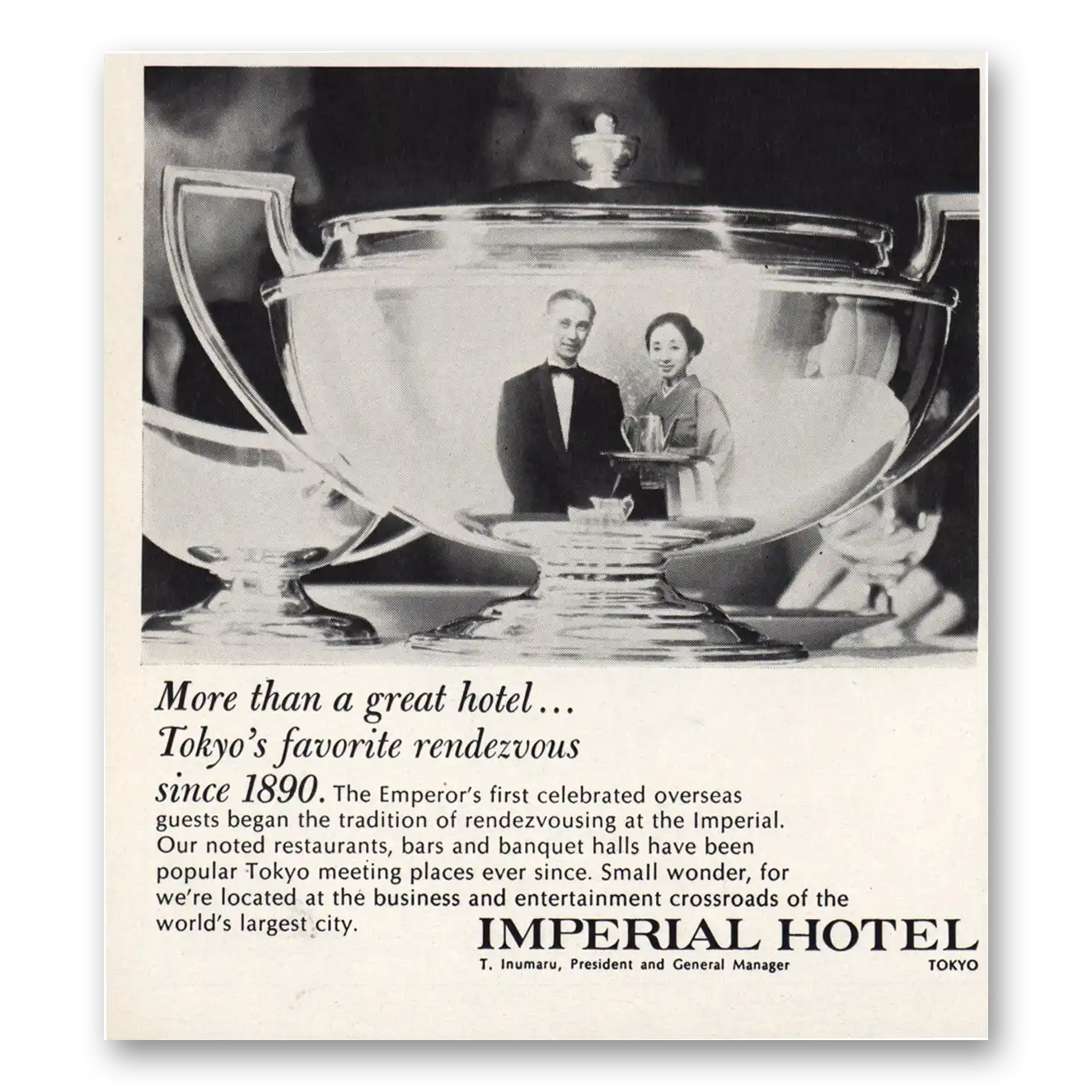 1968 Imperial Hotel More Than Great Hotel Favorite Rendezvous Vintage Magazine Print Ad