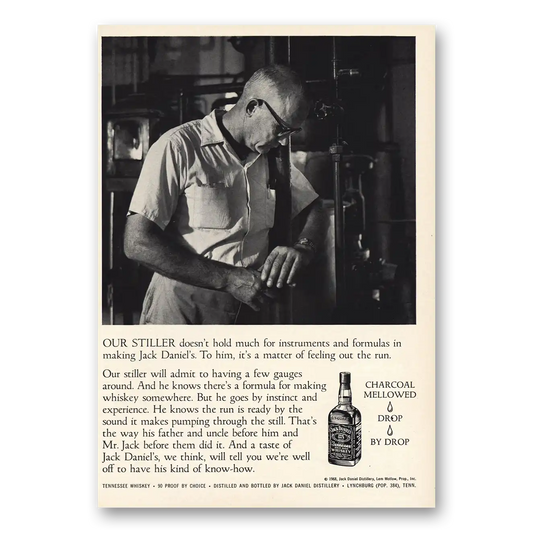 1968 Jack Daniels Our Stiller Vintage Magazine Print Ad