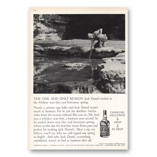 1968 Jack Daniels One and Only Reason Vintage Magazine Print Ad