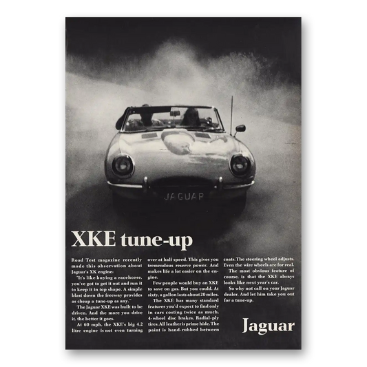 1968 Jaguar XKE Tune Up Vintage Magazine Print Ad