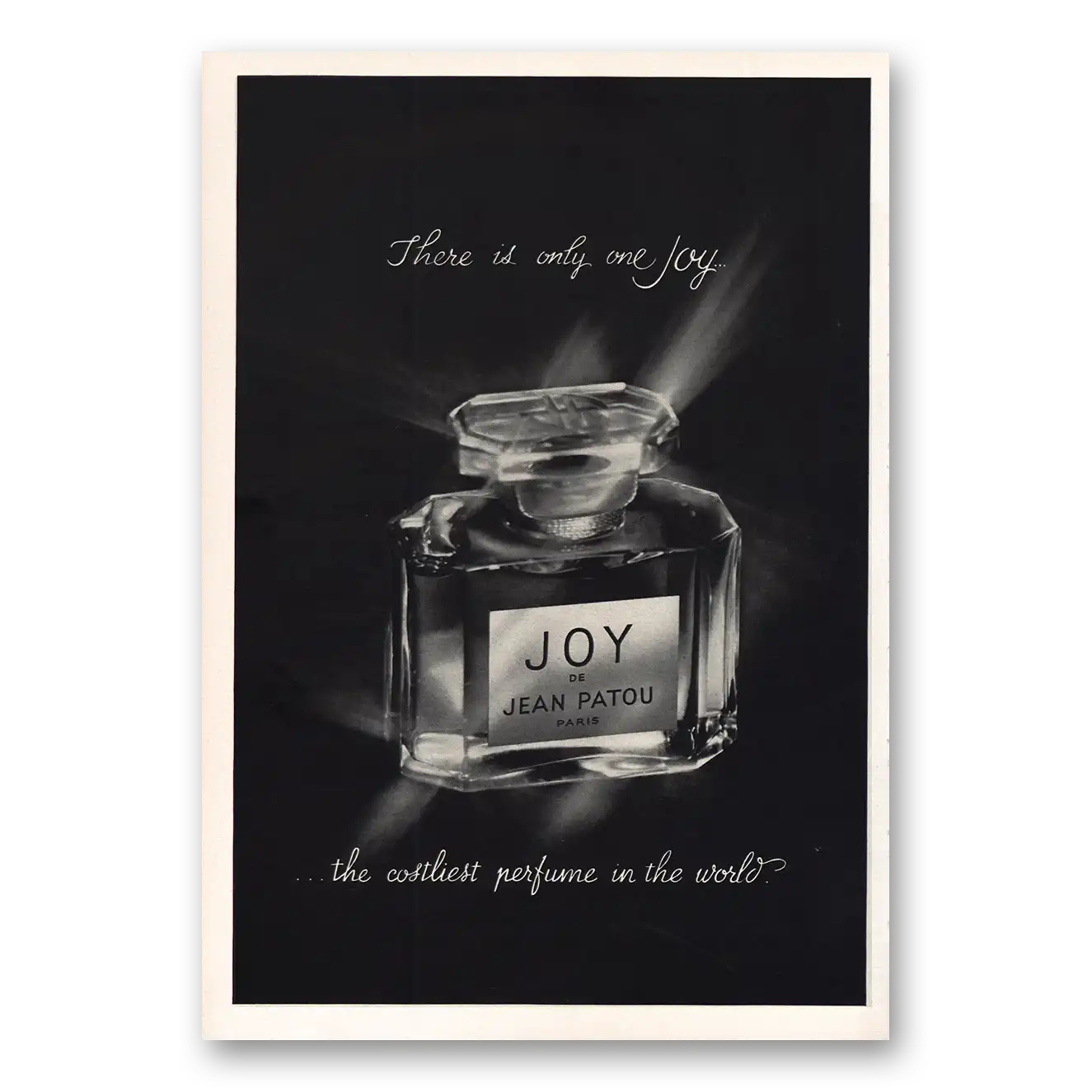 1968 Joy de Jean Patou Perfume Only One Joy Vintage Magazine Print Ad