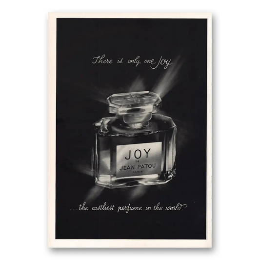 1968 Joy de Jean Patou Perfume Only One Joy Vintage Magazine Print Ad