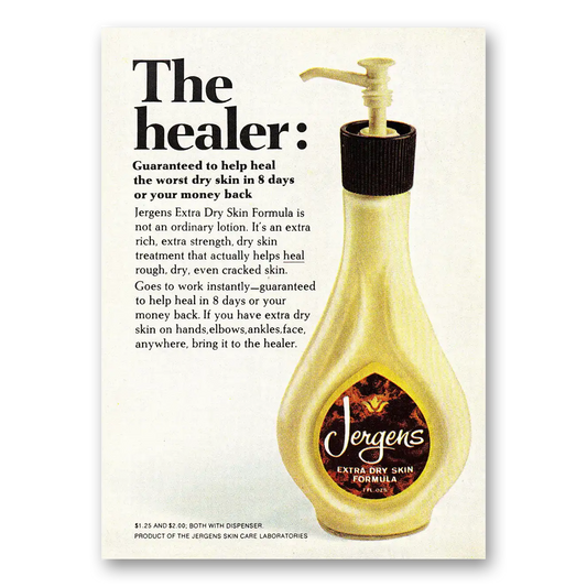 1968 Jergens Lotion Healer Vintage Magazine Print Ad