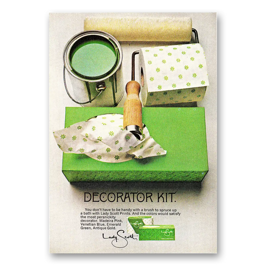 1968 Lady Scott Tissue Decorator Kit Vintage Magazine Print Ad