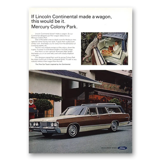 1968 Mercury If Lincoln Made Wagon Vintage Magazine Print Ad