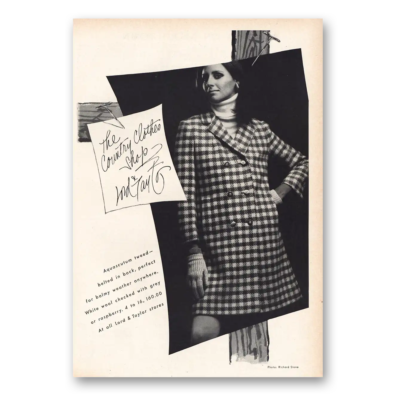 1968 Lord & Taylor Country Clothes Shop Vintage Magazine Print Ad