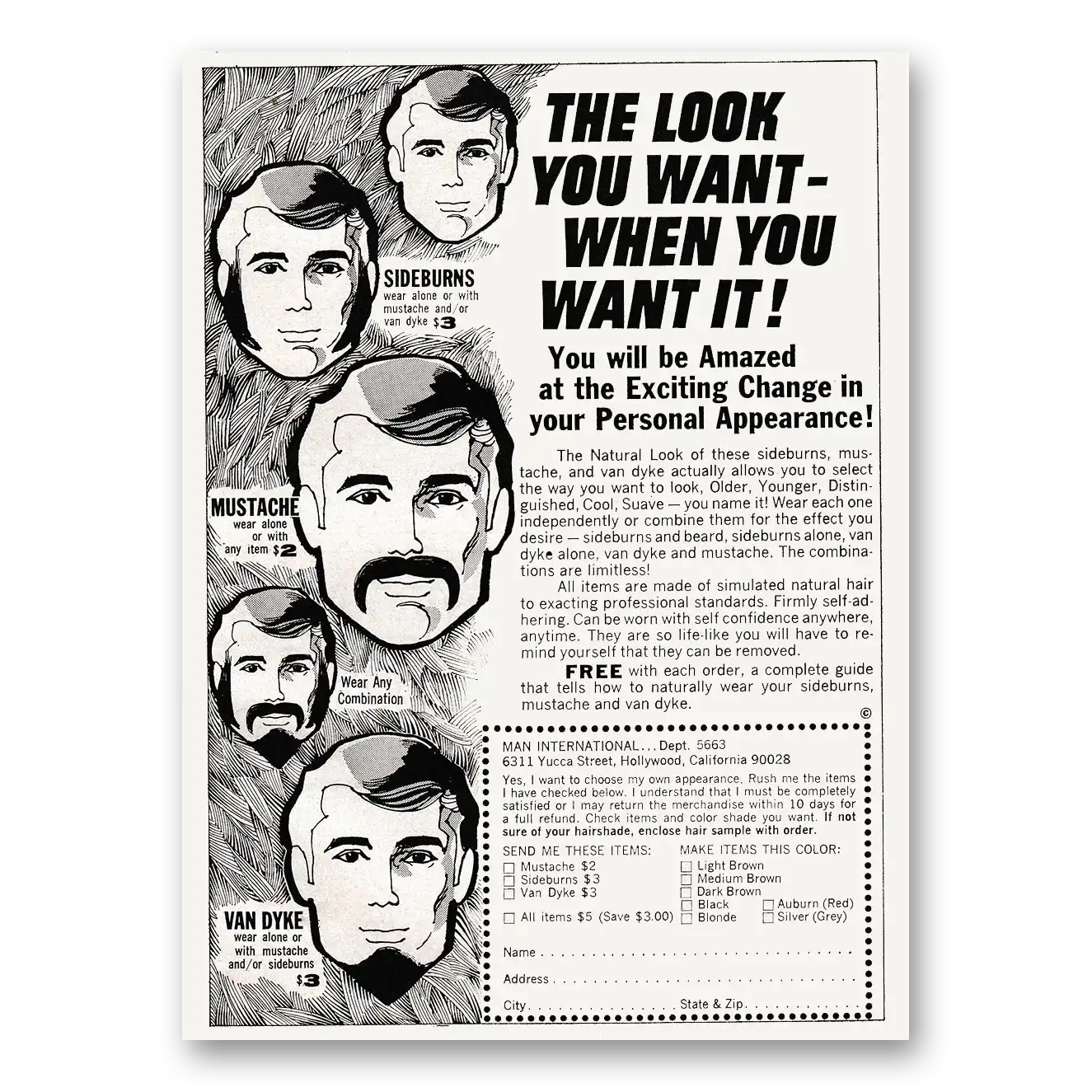 1968 Man International Look You Want When You Want It Vintage Magazine Print Ad