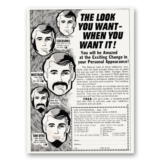 1968 Man International Look You Want When You Want It Vintage Magazine Print Ad