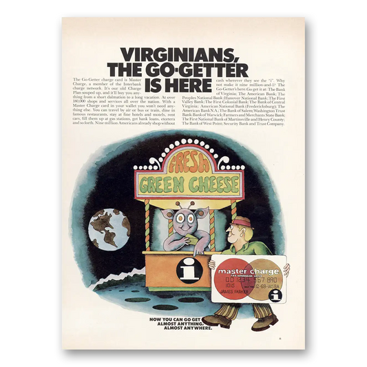 1968 Master Charge Virginians Go Getter Is Here Vintage Magazine Print Ad