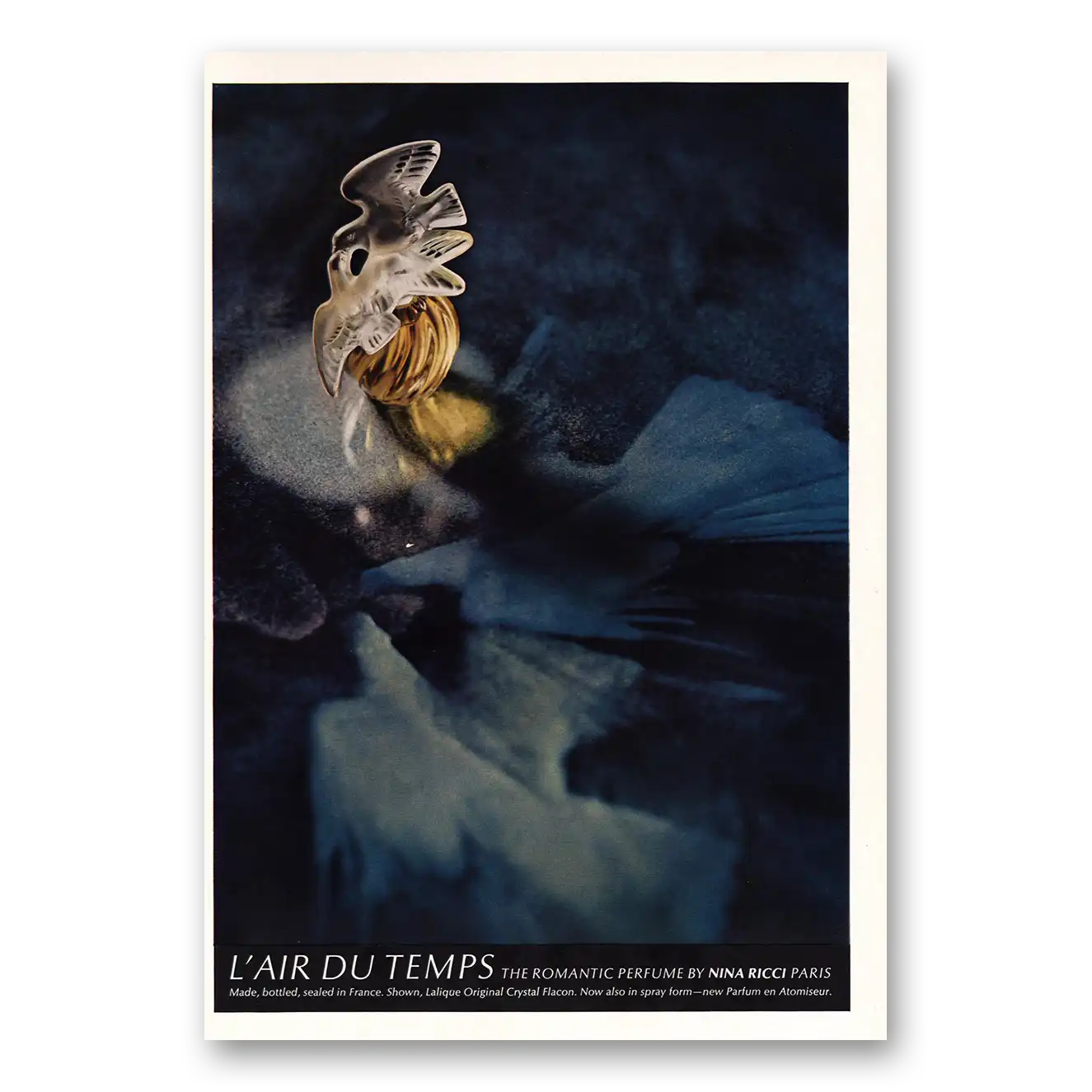 1968 Nina Ricci L Air Du Temps Romantic Perfume Vintage Magazine Print Ad