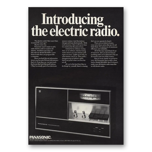 1968 Panasonic Introducing Electric Radio Vintage Magazine Print Ad