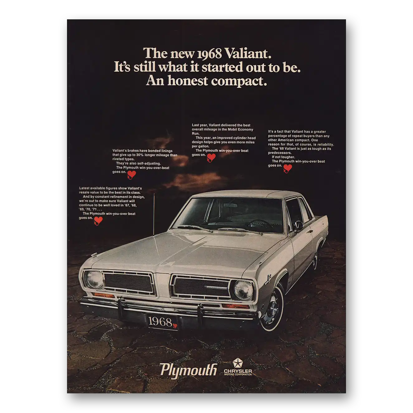 1968 Plymouth Valiant Still What It Started Out To Be Vintage Magazine Print Ad