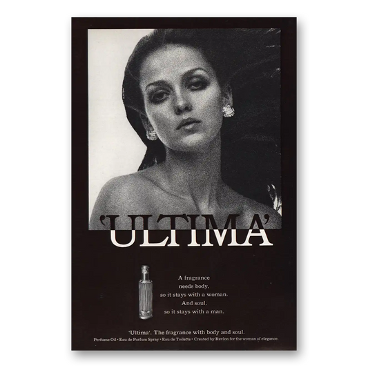 1968 Ultima Perfume Fragrance Needs Body Vintage Magazine Print Ad