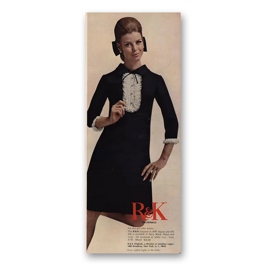 1968 R&K Originals For the Girl Who Knows Vintage Magazine Print Ad