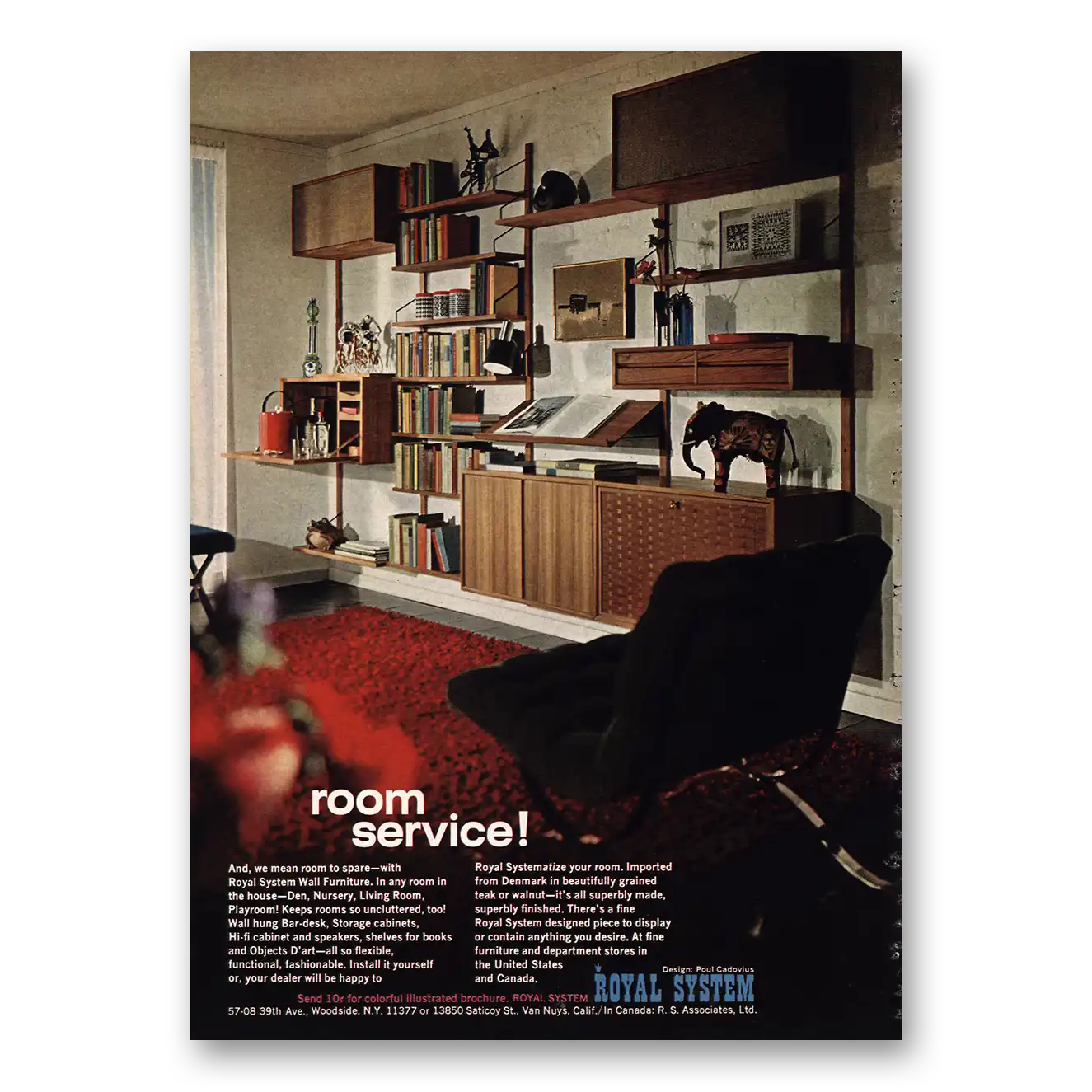 1968 Royal System Room Service Vintage Magazine Print Ad