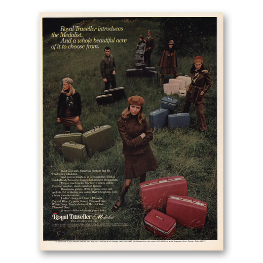 1968 Royal Traveller Luggage Whole Beautiful Acre Vintage Magazine Print Ad