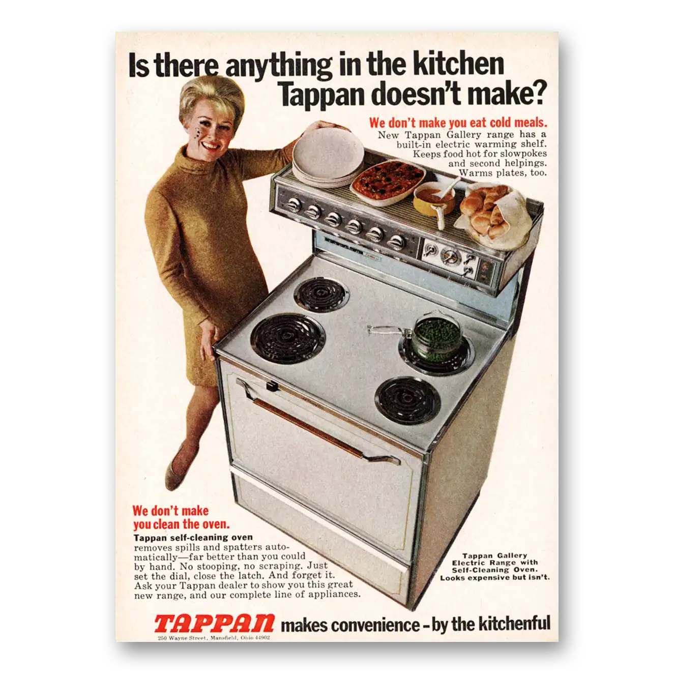 1968 Tappan Range Anything in the Kitchen Tappan Doesn't Make Vintage Magazine Print Ad