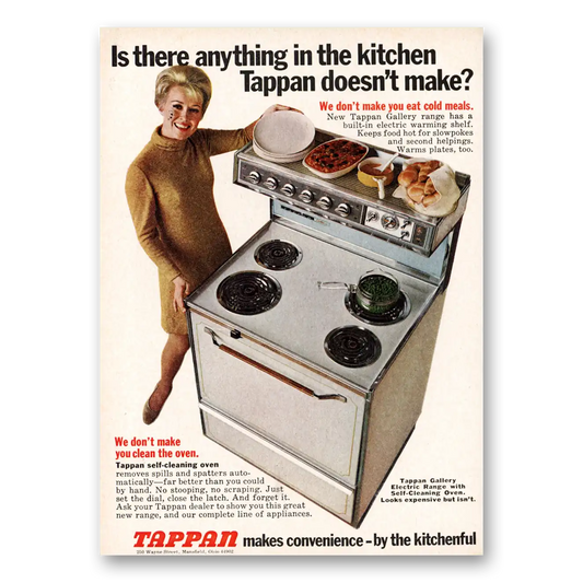 1968 Tappan Range Anything in the Kitchen Tappan Doesn't Make Vintage Magazine Print Ad