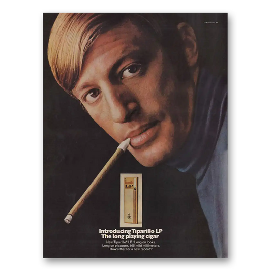 1968 Tiparillo LP Cigar Long Playing Cigar Vintage Magazine Print Ad