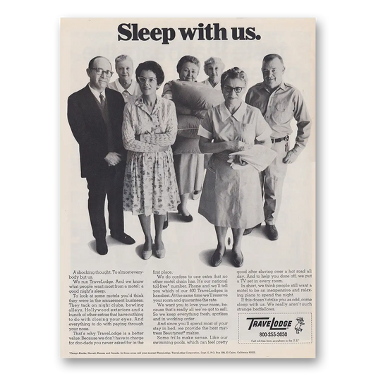 1968 Travelodge Sleep With Us Vintage Magazine Print Ad