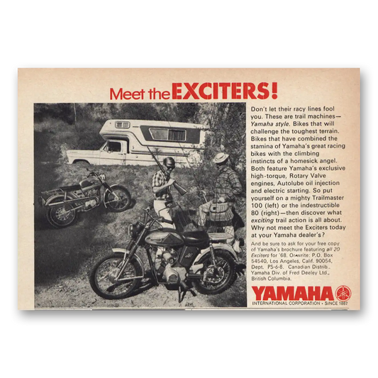 1968 Yamaha Meet the Exciters Vintage Magazine Print Ad