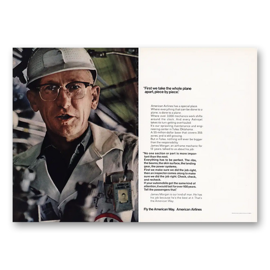 1969 American Airlines James Morgan Take the Whole Plane Apart Vintage Magazine Print Ad