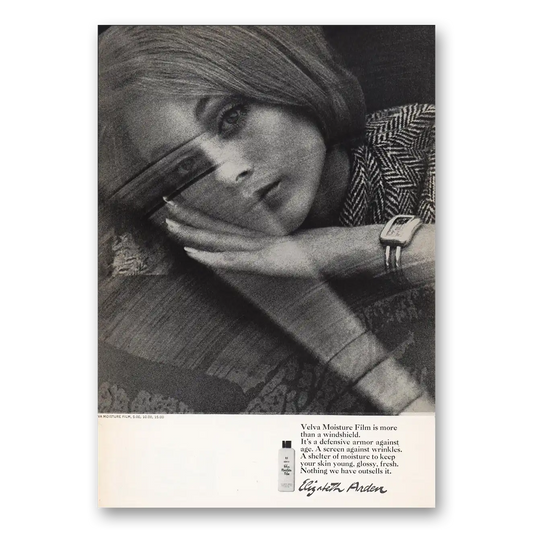 1969 Elizabeth Arden Velva Moisture Film Vintage Magazine Print Ad