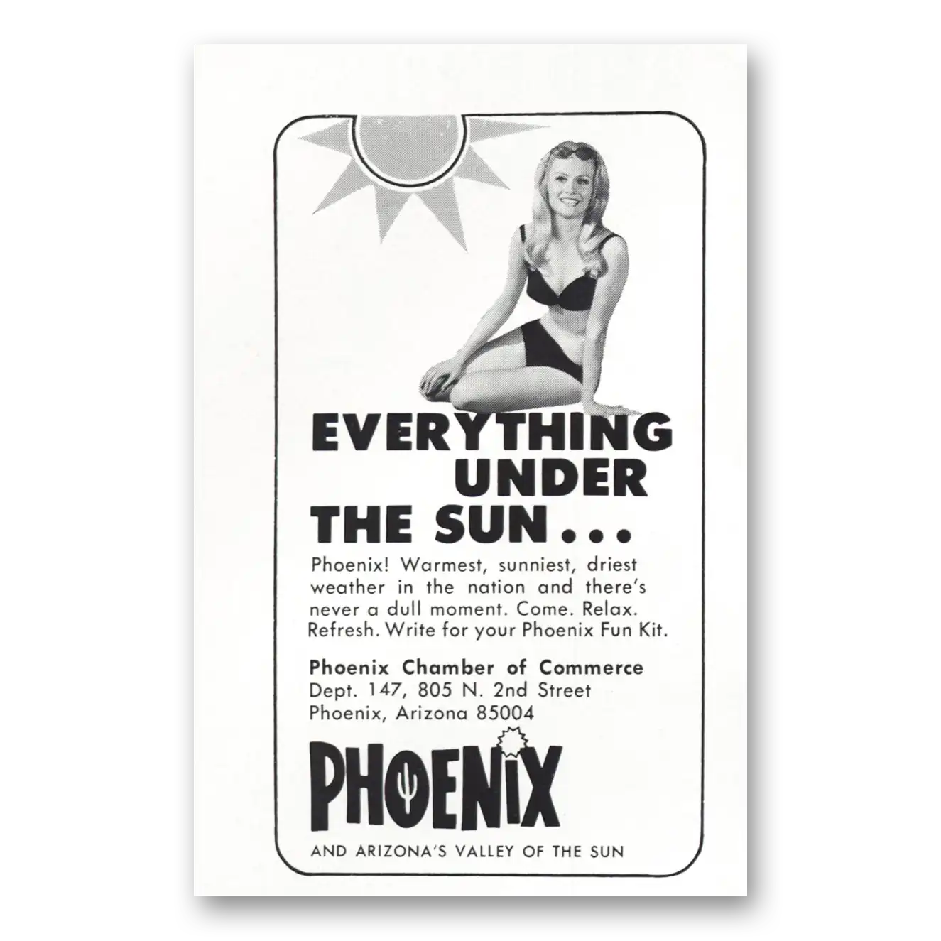 1969 Phoenix Arizona Everything Under the Sun Vintage Magazine Print Ad