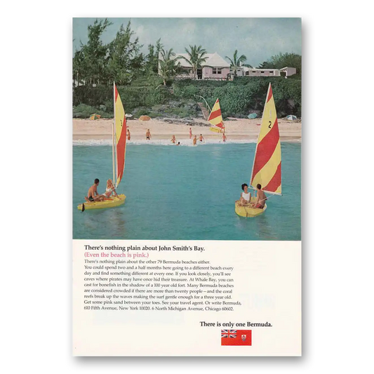 1969 Bermuda John Smiths Bay Vintage Magazine Print Ad