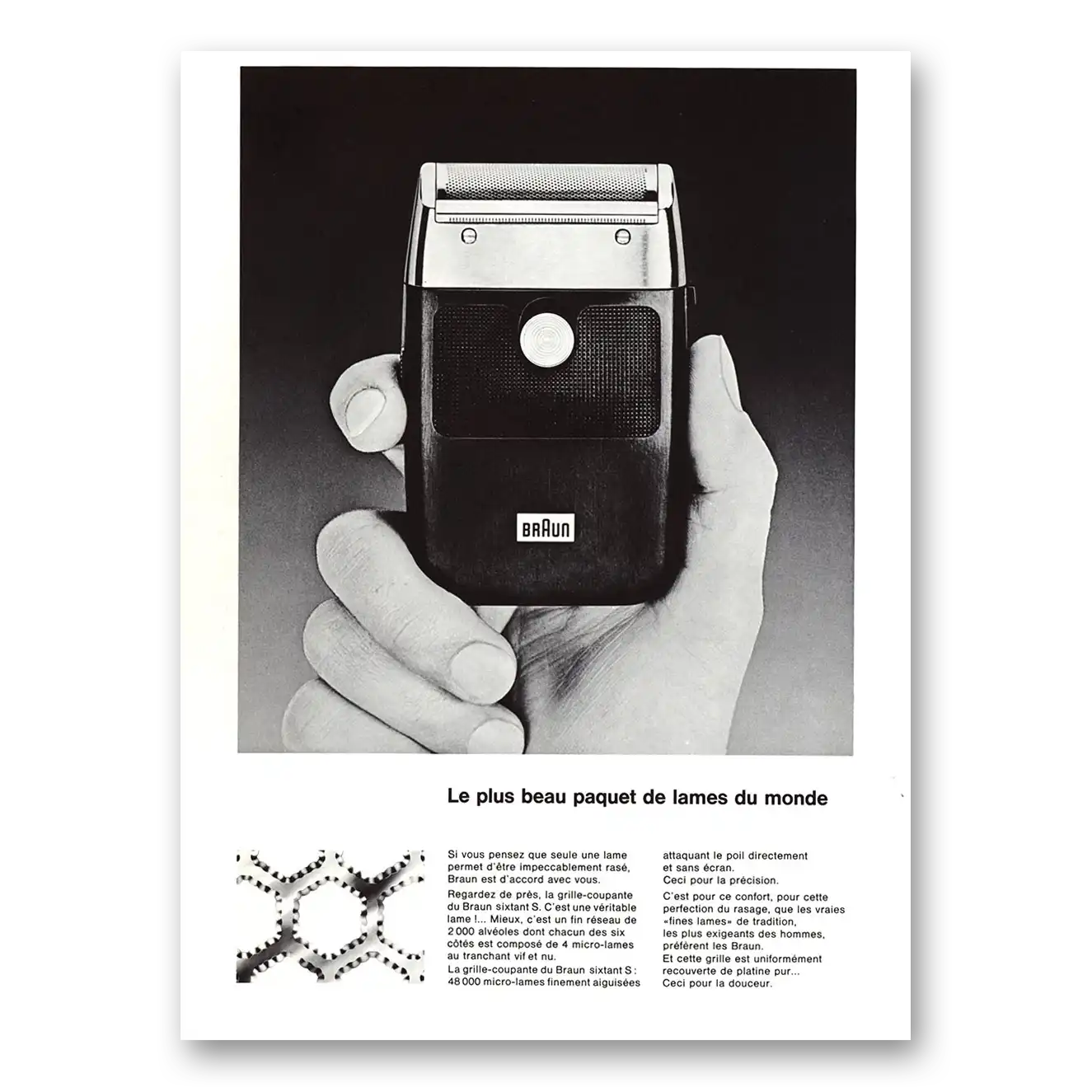 1969 Braun Le Plus Beau Pasquet French Vintage Magazine Print Ad