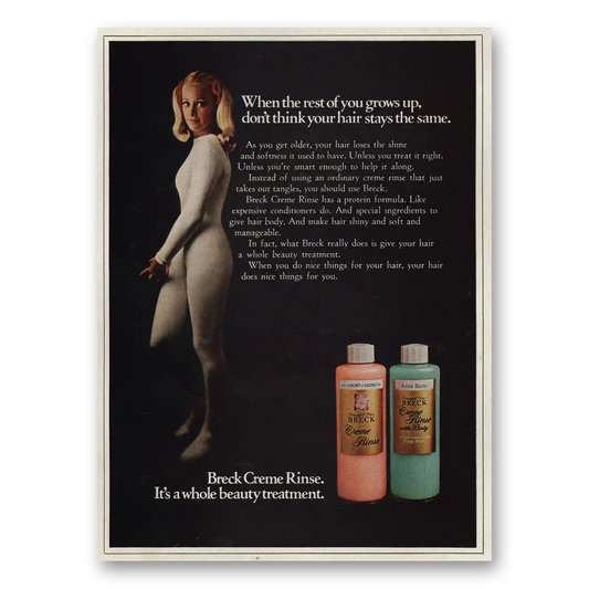 1969 Breck Creme Rinse When Rest of You Grows Up Vintage Magazine Print Ad