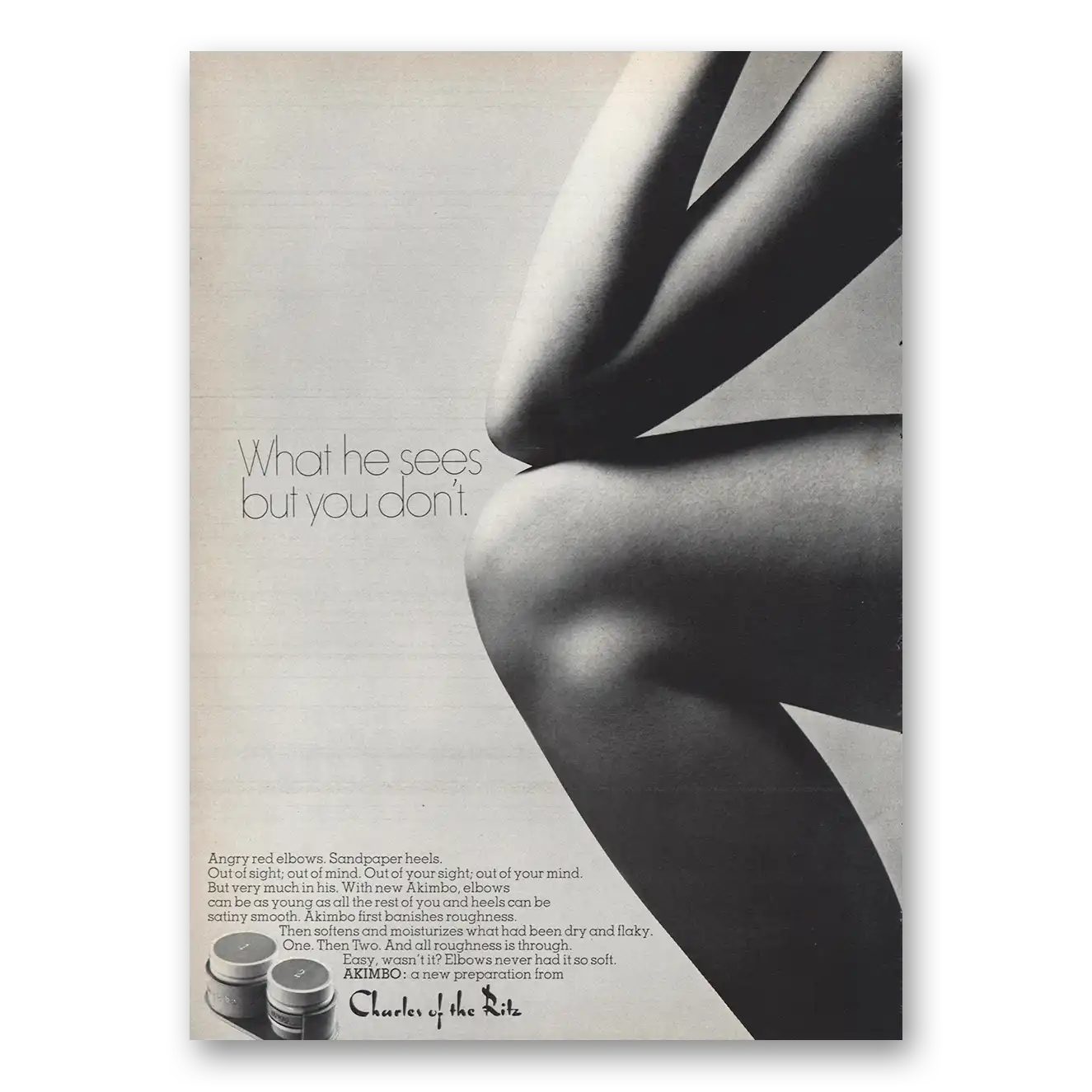 1969 Charles of the Ritz What He Sees Vintage Magazine Print Ad