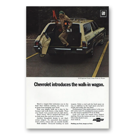 1968 Chevrolet Kingswood Station Wagon Kingswood Estate Walk In Wagon Vintage Magazine Print Ad