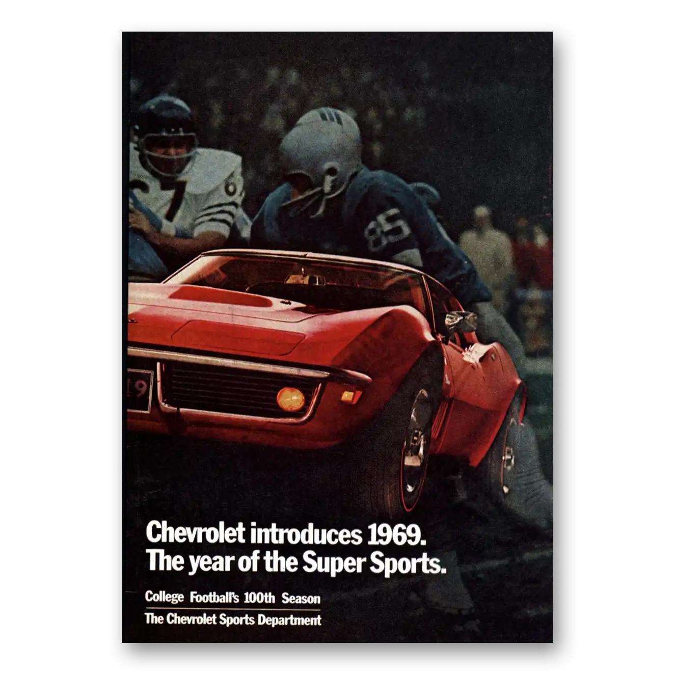 1968 Chevrolet Corvette College Footballs 100th Season 16 Pages Vintage Magazine Print Ad