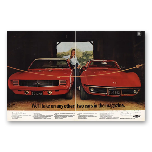 1969 Chevrolet Camaro Plus Rally Sport Take On Any Other Vintage Magazine Print Ad