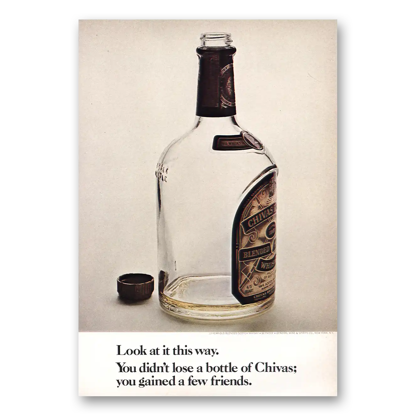 1969 Chivas Regal Look At It This Way Vintage Magazine Print Ad