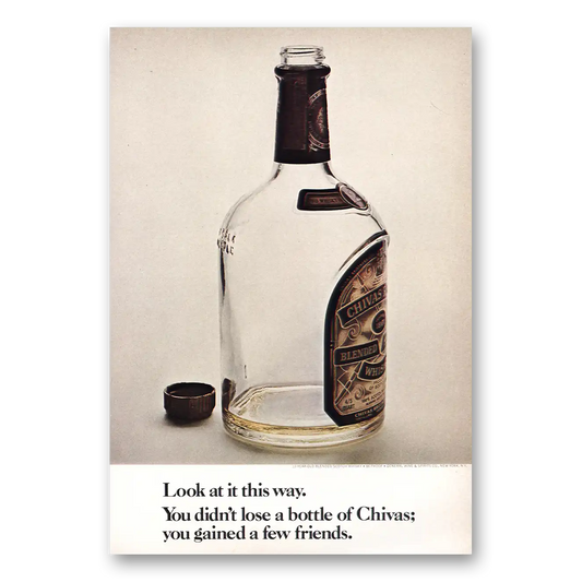 1969 Chivas Regal Look At It This Way Vintage Magazine Print Ad