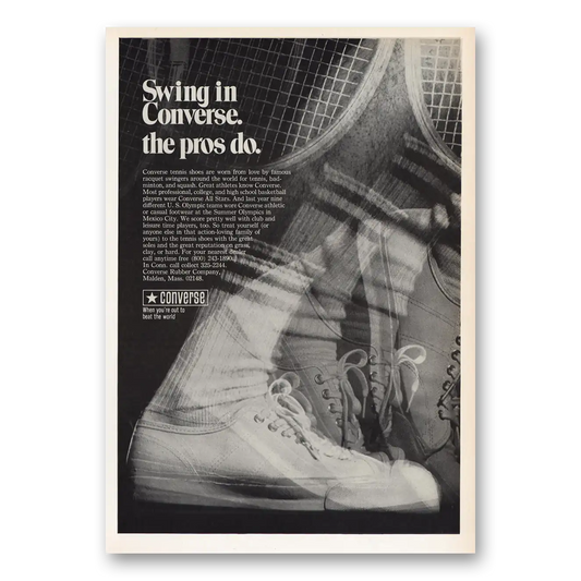 1969 Converse Shoes Converse Shoes Swing In Converse Pros Do Vintage Magazine Print Ad