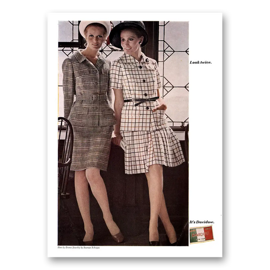 1969 Davidow Look Twice Vintage Magazine Print Ad