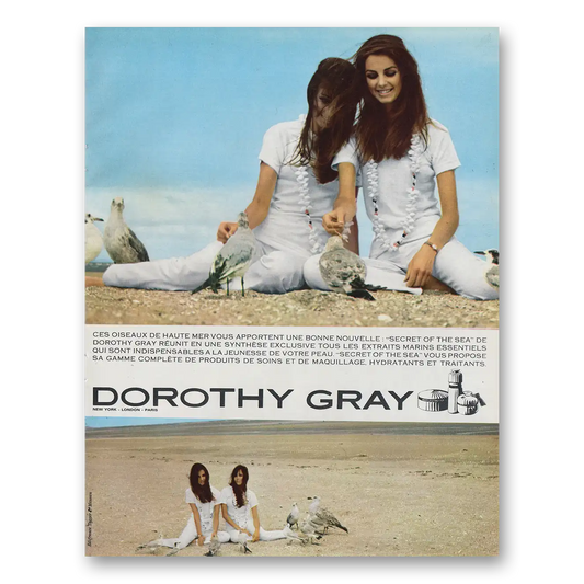 1969 Dorothy Gray Perfumes Cosmetics France Vintage Magazine Print Ad