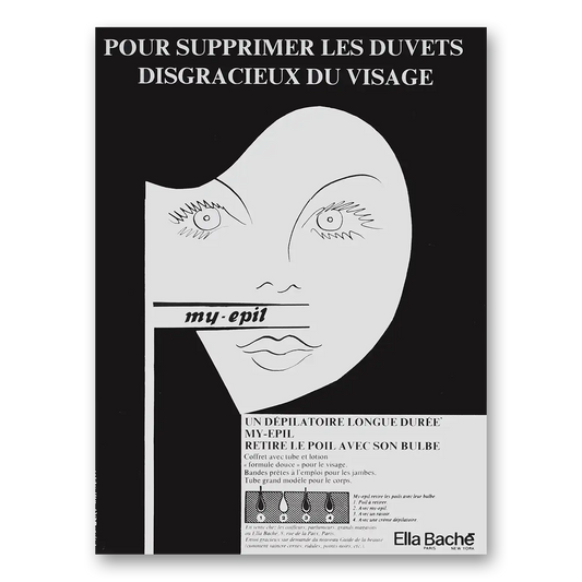 1969 Ella Bache Pour Supprimer Les Duvets France Vintage Magazine Print Ad